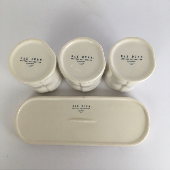 Rae Dunn Artisan Collection by Magenta Hair Face Nails Ceramic Set with Tray - Picture 12 of 12